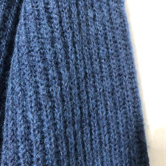 J. Crew Point Sur Sweater Womens Small Blue Mohair Wool Ribbed Chunky Turtleneck - Picture 16 of 16